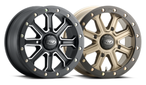 Inertia Matte Black with Milled Spokes and Bronze Wheels