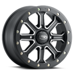 Inertia Left View Matte Black with Milled Spokes