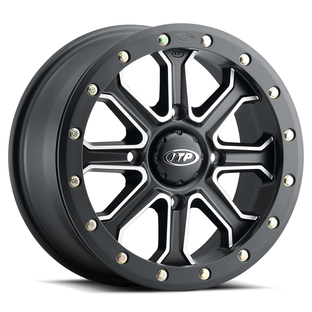 Inertia Left View Matte Black with Milled Spokes