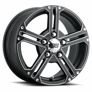 ITP SS Alloy SS212 5 Bolt Wheel Angled View Matte Black Finish