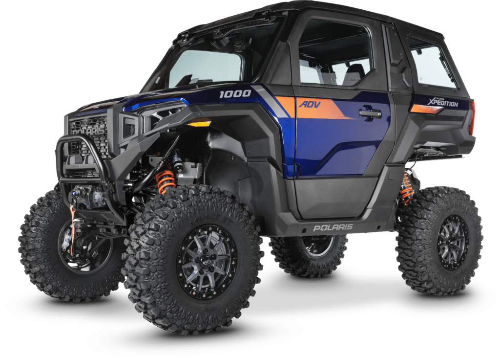 ITP Savage tires on blue UTV